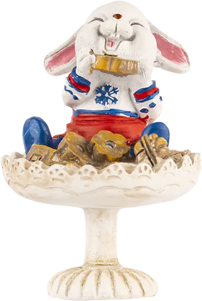 Изображение Елочное украшение 6*10см Мэджик Тайм зайчик сладкоежка Феникс Презент , 1 шт