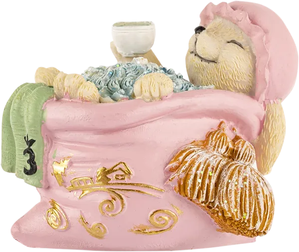 Изображение Елочное украшение 4,3*7,3см Мэджик Тайм заяц в ванной Феникс Презент , 1 шт