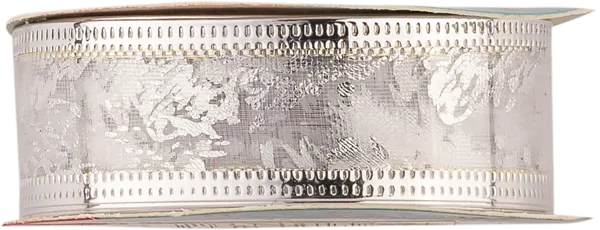 Изображение Лента 2,7м новогодняя Мэджик Тайм серебряный орнамент узкая Феникс Презент , 1 шт