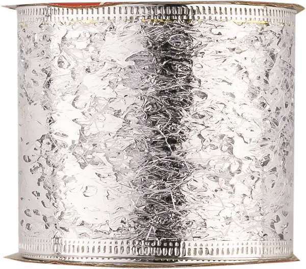 Изображение Лента 2,7м новогодняя Мэджик Тайм серебристая с узором Феникс Презент к/у, 1 шт