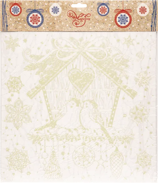 Изображение Наклейка 30*29см на окно Мэджик Тайм скворечник Феникс Презент м/у, 1 шт