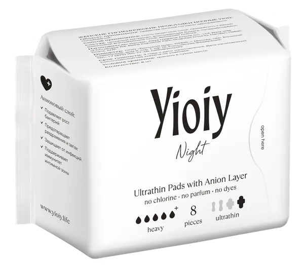 Изображение Прокладки ночные Йой ультратонкие Хандан Цзиея к/у, 8 шт