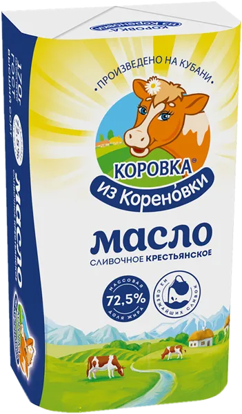 Изображение Масло 72,5% сливочное Коровка из Кореновки крестьянское Кореновский МКК м/у, 170 г