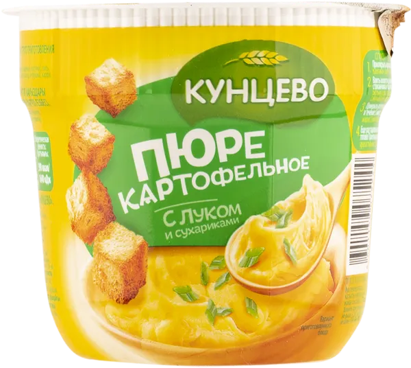 Изображение Пюре быстрого приготовления Кунцево с луком сухариками Милославский ПК к/у, 40 г