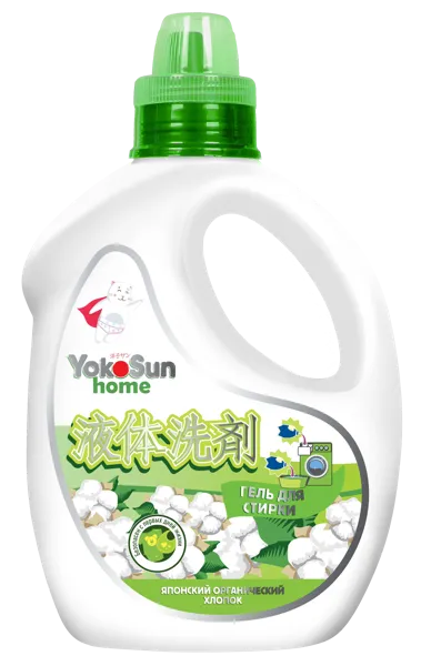 Изображение Средство для стирки жидкое Йокосан японский хлопок универсал Азия Лайф п/у, 2,1 л