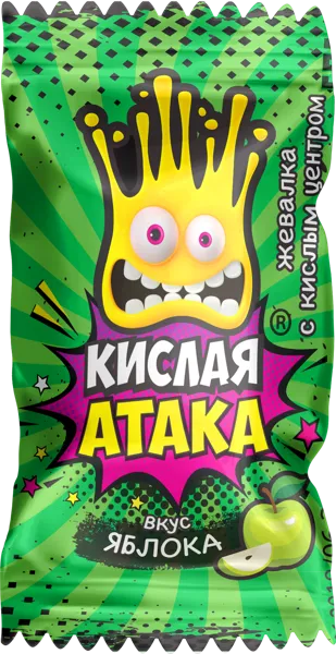 Изображение Конфета жевательная Кислая Атака с кислым центром Сладкая сказка м/у, 4,5 г