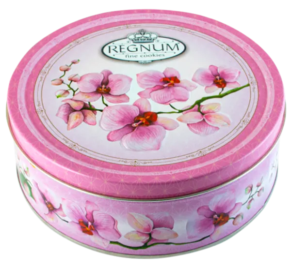 Изображение Печенье сдобное Регнум орхидея с клубникой и кокосом Сладкая сказка ж/б, 400 г