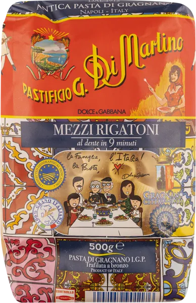 Изображение Макароны коллекция D&G Ди Мартино из Граньяно трубочки мецци ригатони Ди Мартино м/у, 500 г