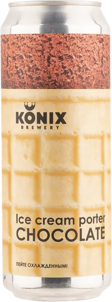 Изображение Пивной напиток темное 7,0% н/ф Коникс портер мороженое шоколад АО 
