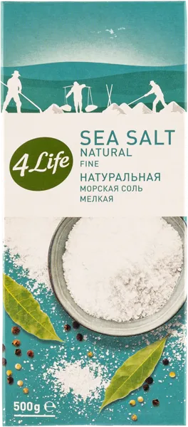 Изображение Соль морская 4Лайф мелкая Копэкер Агро кор, 500 г