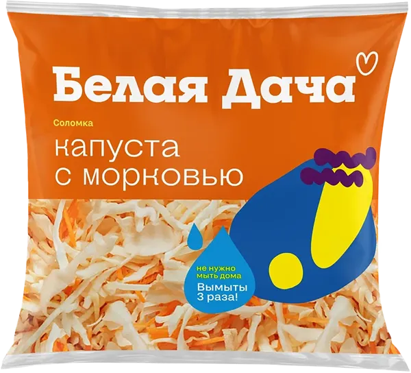 Изображение Смесь овощная Белая дача капуста с морковью Белая дача АО м/у, 200 г