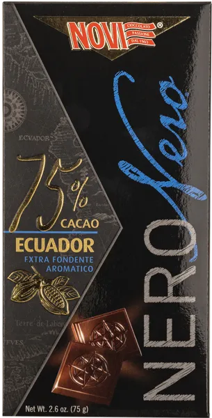 Изображение Шоколад горький 75% Нови неро эквадор Эла Дюфур кор, 75 г