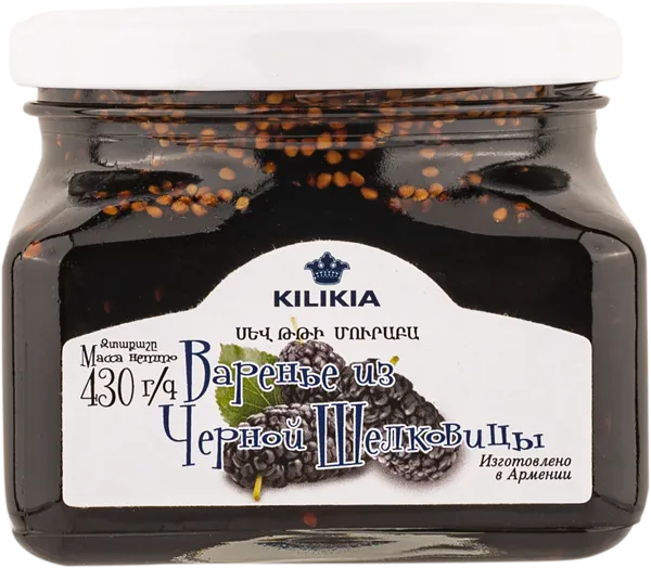 Изображение Варенье из черного тутовника Киликия Ереванское пиво с/б, 430 г