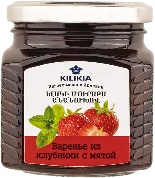 Изображение Варенье из клубники с мятой Киликия Ереванское пиво с/б, 330 г