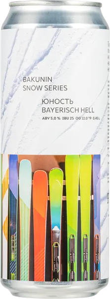 Изображение Пиво Эль 5,0% н/ф Бакунин юность Бакунин ж/б, 0,5 л