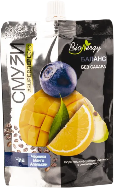 Изображение Смузи без сахара Биоэнерджи баланс чиа Сава Томская ПК пауч, 120 г