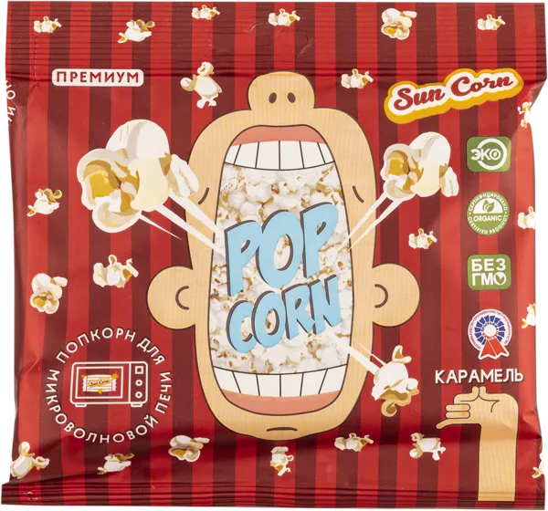 Изображение Попкорн для СВЧ Санкорн карамель Земля Кубани м/у, 100 г