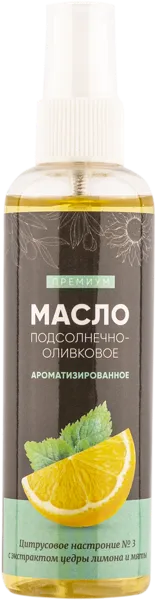 Изображение Масло подсолнечное оливковое Маслопродукт лимон Маслопродукт п/б, 100 мл