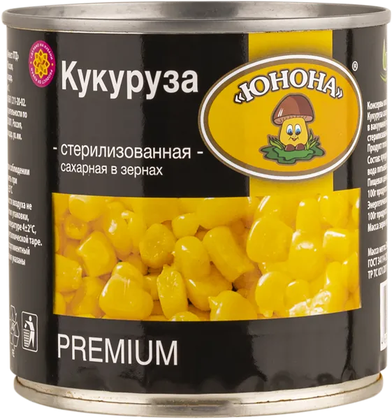 Изображение Кукуруза Юнона сахарная Юнона Инвест ж/б, 340 г