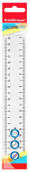 Изображение Линейка 20см белая Эрих Краузе классик Эрих Краузе м/у, 1 шт