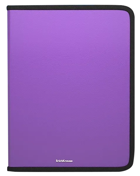 Изображение Папка на молнии пластиковая Эрих Краузе а4 диагонал вивид ассорти Эрих Краузе , 1 шт