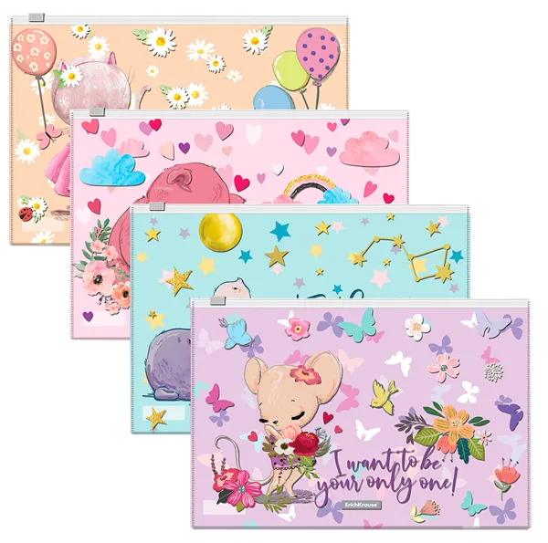 Изображение Зип-пакет пластиковый Эрих Краузе в5 кьют энималс Эрих Краузе , 1 шт