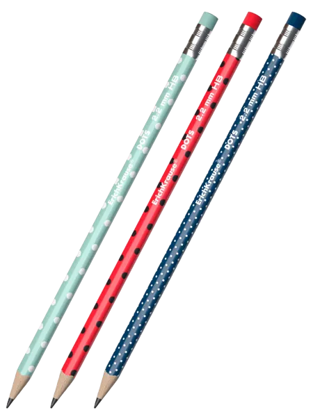 Изображение Карандаш чернографит с ластиком Эрих Краузе дотс нв трехгранный Эрих Краузе , 1 шт