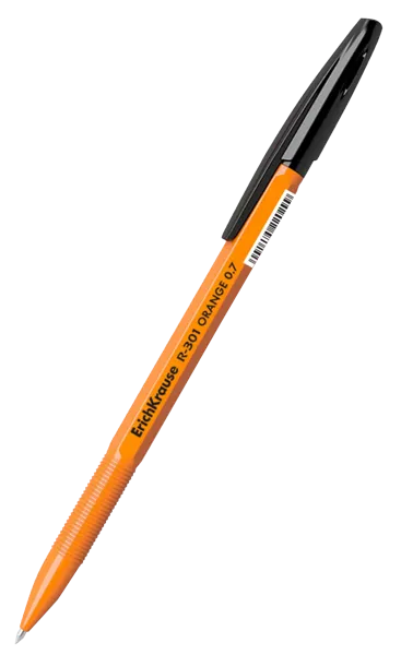 Изображение Ручка черная шариковая Эрих Краузе оранж стик r-301 Эрих Краузе , 1 шт