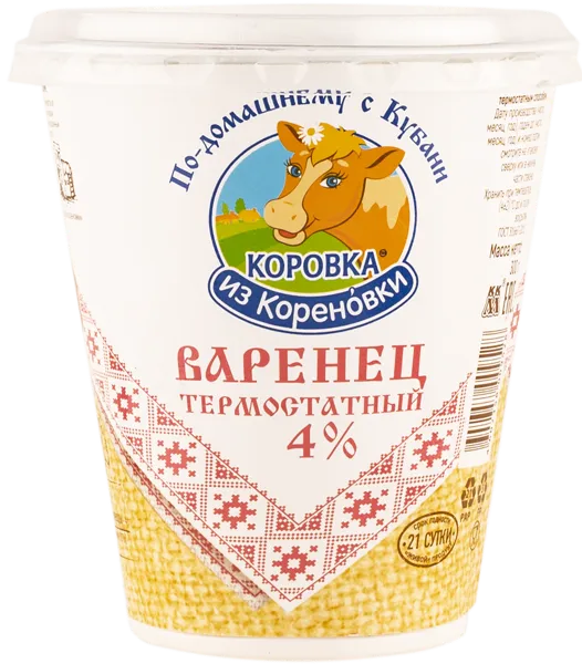 Изображение Варенец 4% Коровка из Кореновки термостатный Кореновский МКК п/б, 300 мл