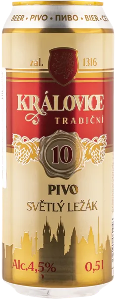 Изображение Пиво светлое Лагер 4,7% Краловице традичне Чешска Пинта ж/б, 0,5 л