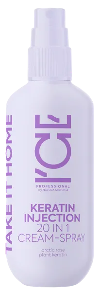 Изображение Крем-спрей для повреж волос Айс бай натура сиберика кератиновый 20в1 Натура сиберика п/у, 200 мл