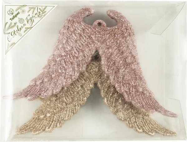 Изображение Елочное украшение 16,5см Игл Гифтс крылья золотые с блесткам Игл Гифтс п/у, 2 шт