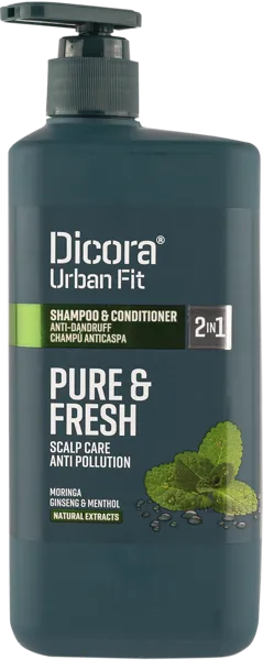 Изображение Шампунь мужской Дикора 2в1 чистота и свежесть Нувария Глобал п/у, 800 мл