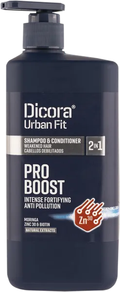 Изображение Шампунь мужской Дикора 2в1 для слабых волос Нувария Глобал п/у, 800 мл