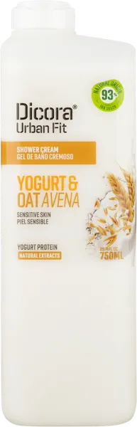 Изображение Гель для душа Дикора йогурт и овес протеины Нувария Глобал п/у, 750 мл