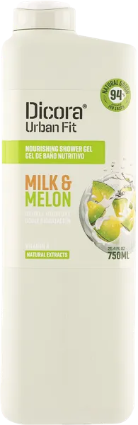 Изображение Гель для душа Дикора молоко и дыня витамин А Нувария Глобал п/у, 750 мл