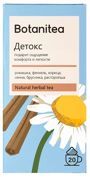 Изображение Чай травяной Биопрактика ботанити детокс Биопрактика кор, 20*1,8 г