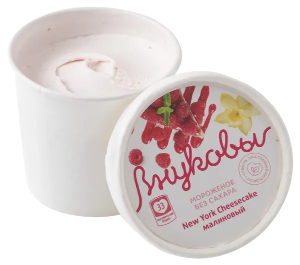Изображение Мороженое г.Краснодар б/с Внуковы малиновый чизкейк ЭкоЖизнь к/у, 80 г