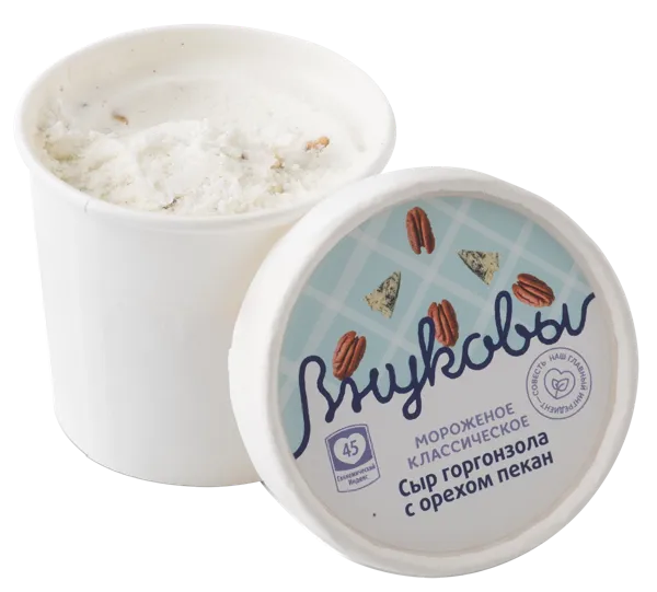 Изображение Мороженое г.Краснодар Внуковы горгонзола орех пекан ЭкоЖизнь к/у, 80 г