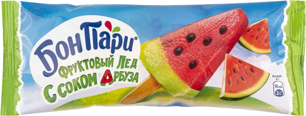 Изображение Фруктовый Лед эскимо Бон Пари арбуз Нестле м/у, 67 г