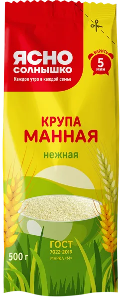 Изображение Крупа манная Ясно Солнышко Петербургский МК м/у, 500 г