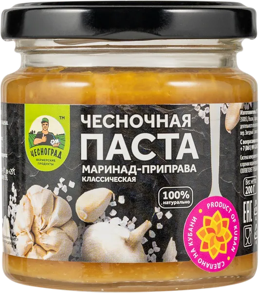 Изображение Паста чесночная Чесноград классическая Чесноград ТПК с/б, 200 г
