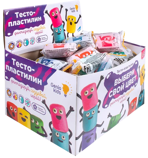 Изображение Пластилин для лепки Дженио кидс в ассортименте Дженио Кидс к/у, 1 шт
