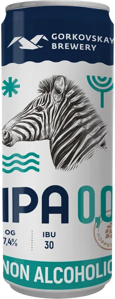 Изображение Пиво безалкогольное 0,05% Горьковская Пивоварня ипа Балтика ж/б, 0,33 л