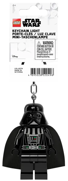 Изображение Брелок с фонариком для ключей Лего звездные войны дарт вейдер Айкью Хонг к/у, 1 шт