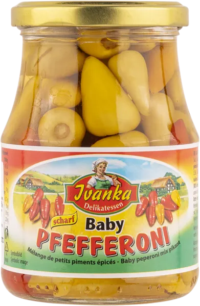 Изображение Перец Иванка пепперони бэби острый Сатко ООД с/б, 340 г