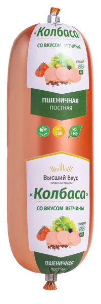 Изображение Колбаса ВЕГАН Высший вкус пшеничная ветчина Высший Вкус п/а, 400 г