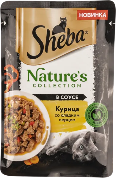 Изображение Корм для кошек Шеба Нэйчес курица паприка Марс м/у, 75 г
