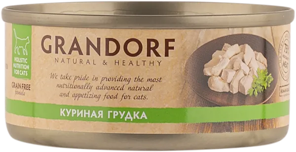 Изображение Консервы для кошек Грандорф кур грудка в бульоне Юнайтед Петфуд ж/б, 70 г