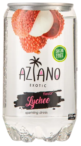 Изображение Напиток газ Азиано личи Азиано п/б, 0,35 л